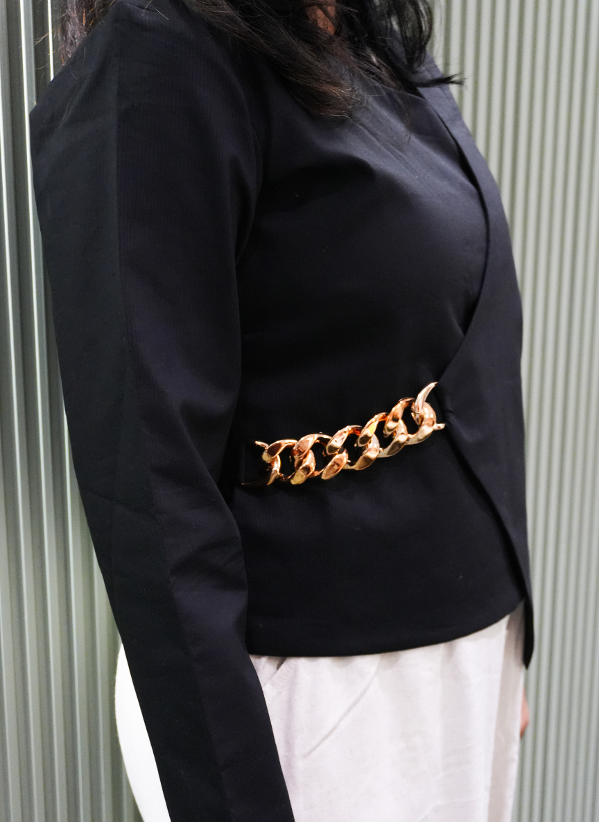 Asymmetric Meridian Wrap Top