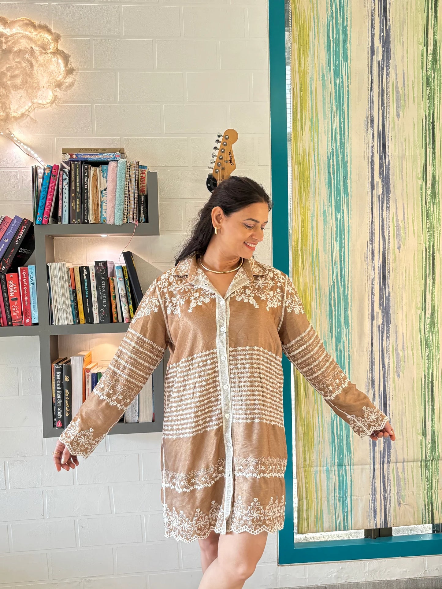 Sandy Bloom Shirt Dress