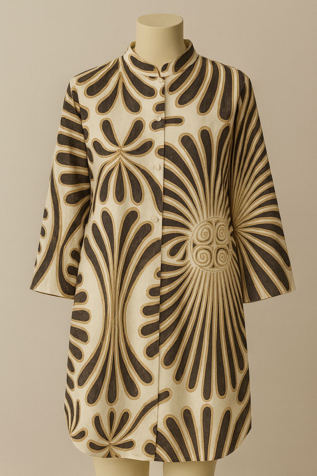 Brown Pattern Dress