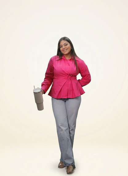 Waist - tie Shirt