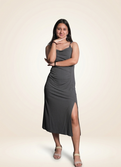 Twilight Side-Slit Midi Dress