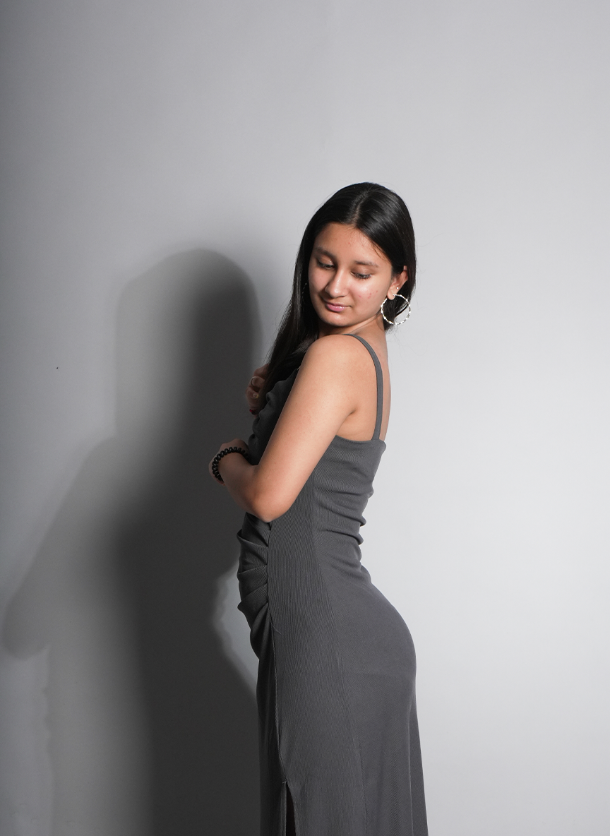 Twilight Side-Slit Midi Dress