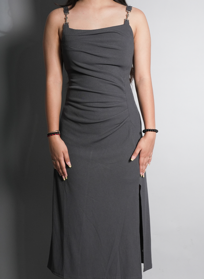 Twilight Side-Slit Midi Dress