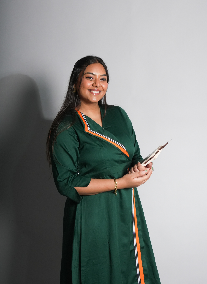 Emerald Piping Wrap Midi