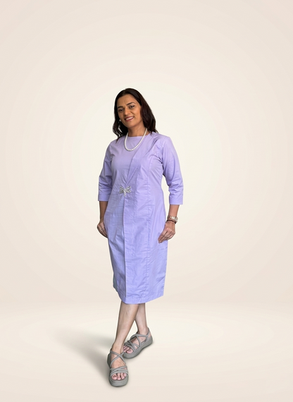 Lavender Fold Midi Dress