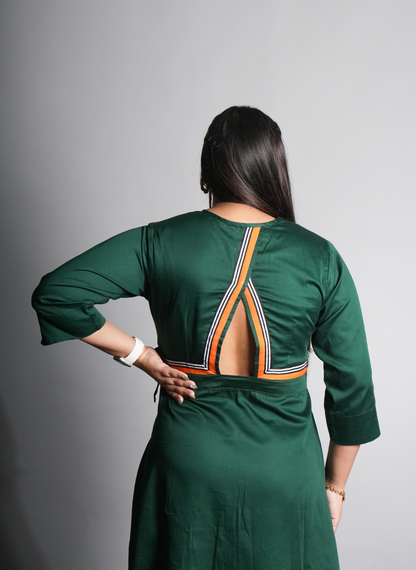 Emerald Piping Wrap Midi