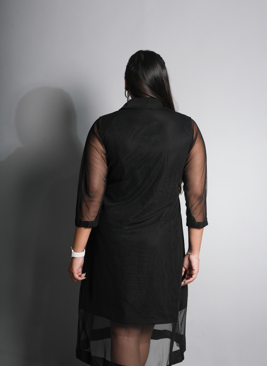 Modern Mesh Statement Midi