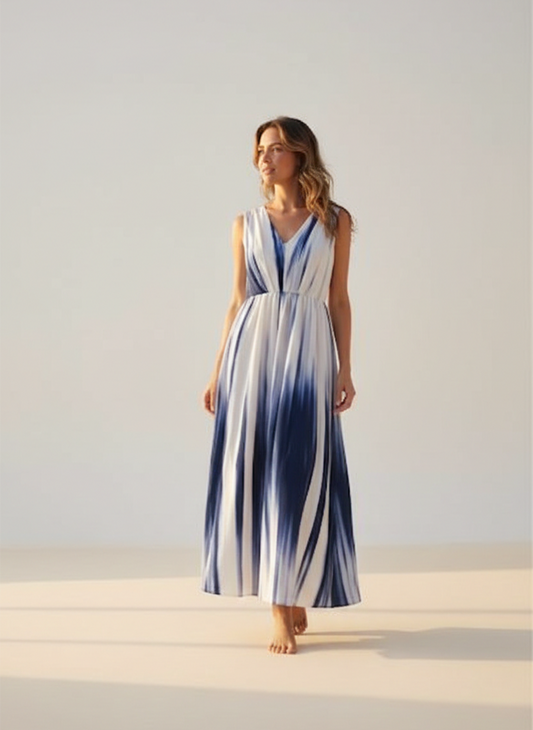 White and Blue Dress