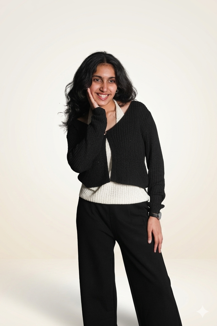 Contrast Ribbed Knit Overlay