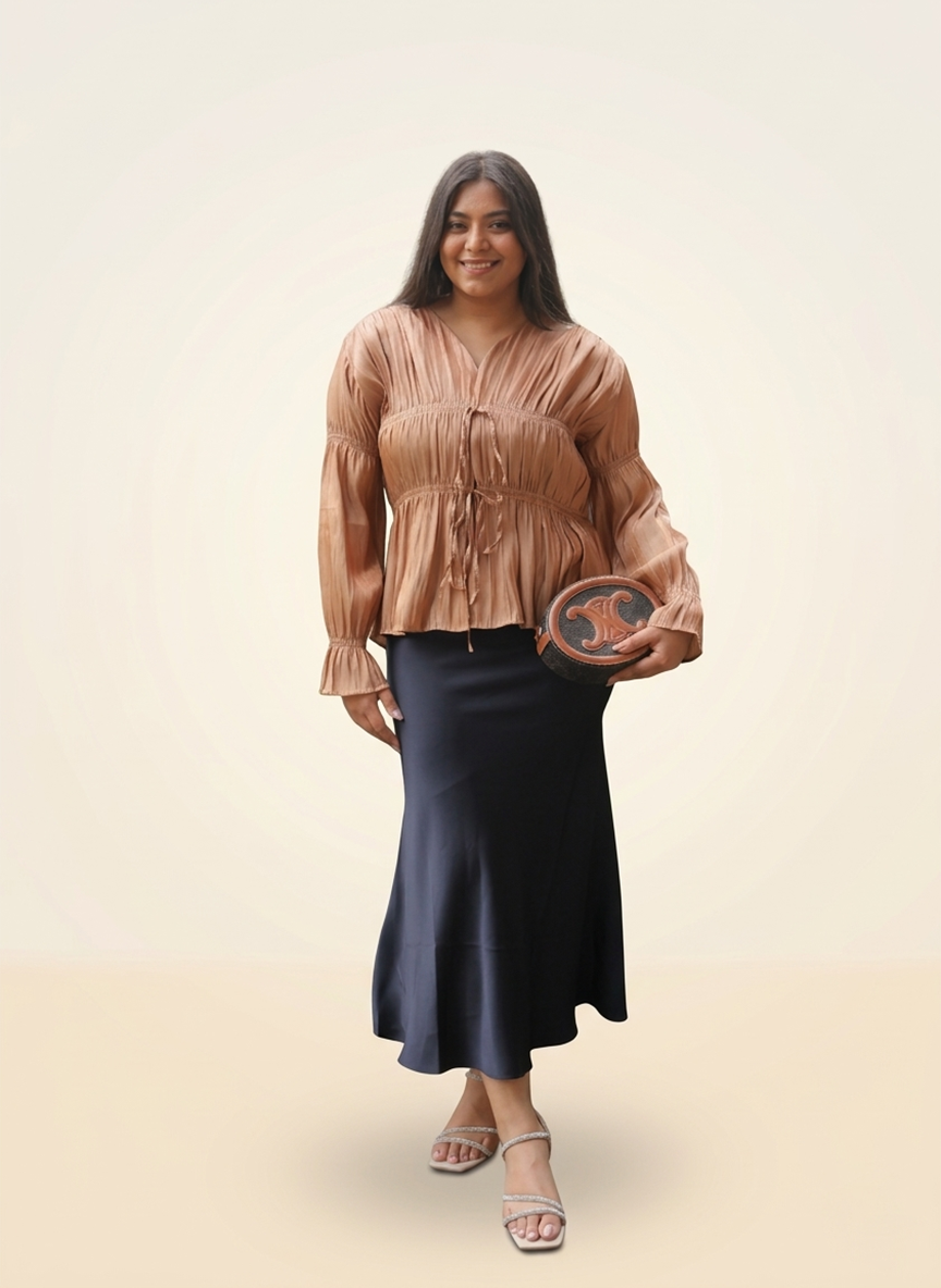 Midnight Satin Skirt