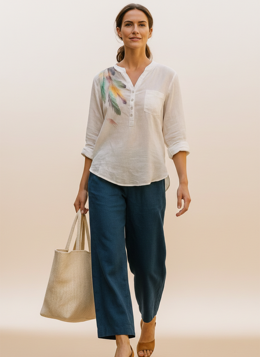 Essential Ivory V-Neck Blouse