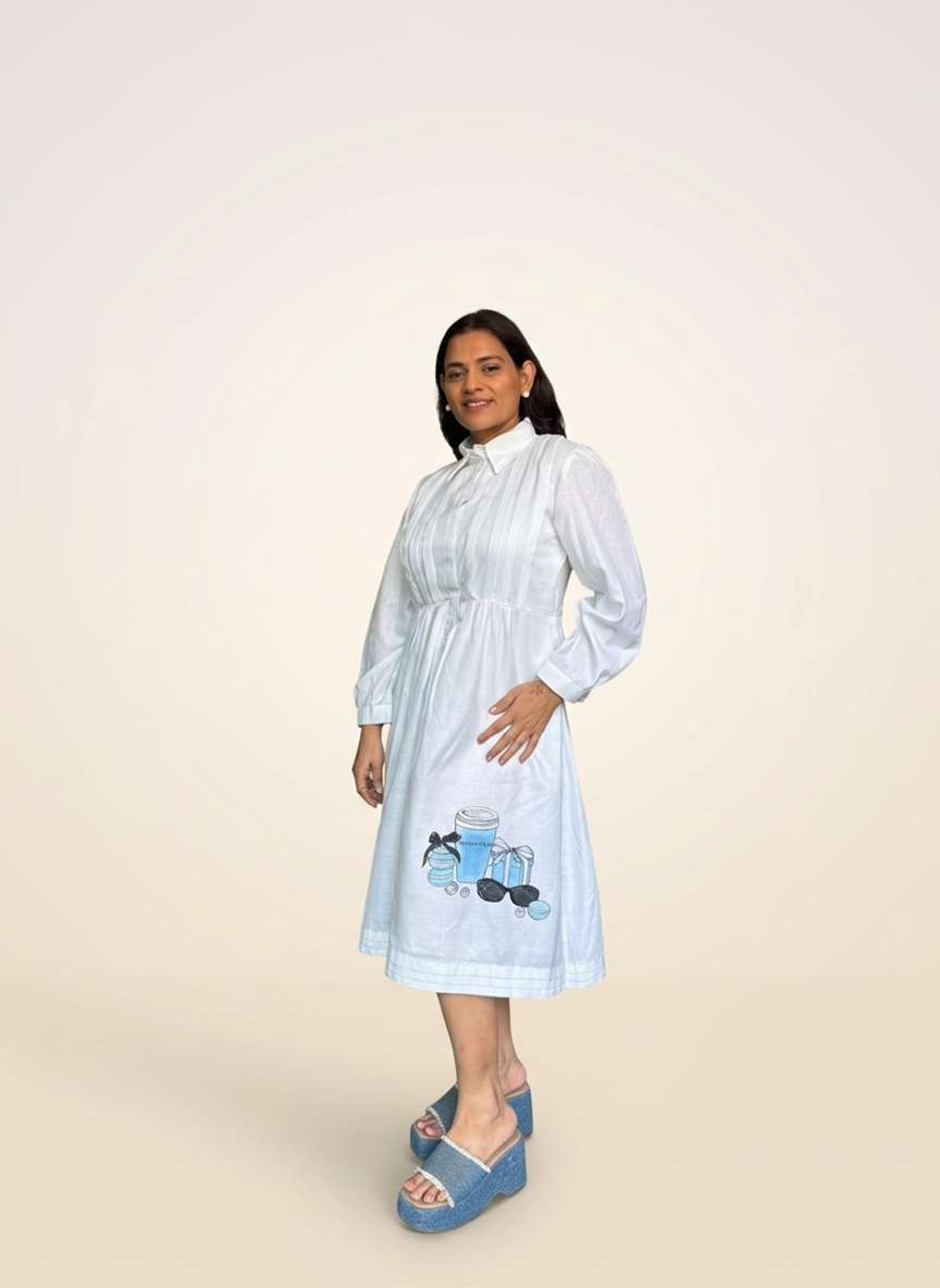 City Break Pleated Shirtdress