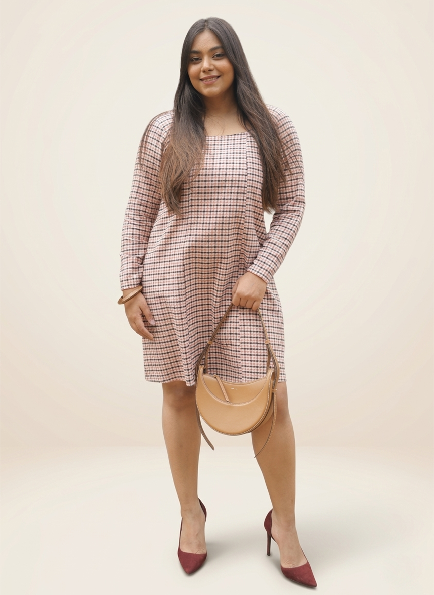 Vintage Check Bow Dress