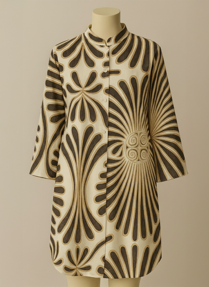 Sienna Graphic Petal Shift Dress