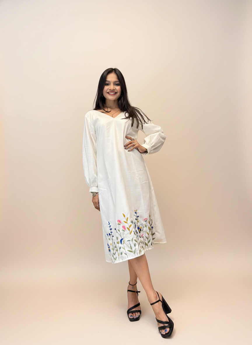 Pure Grace Embroidered Dress