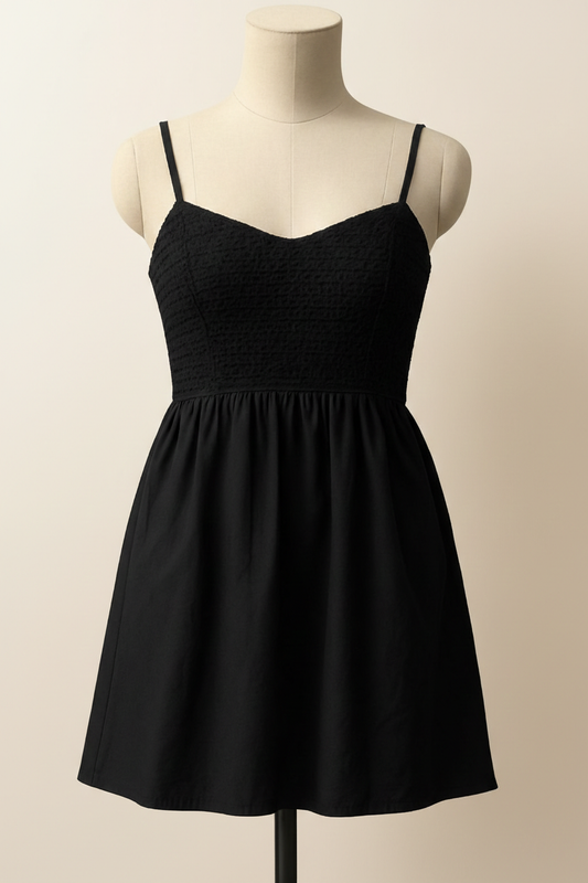 Classic Black Strappy Dress