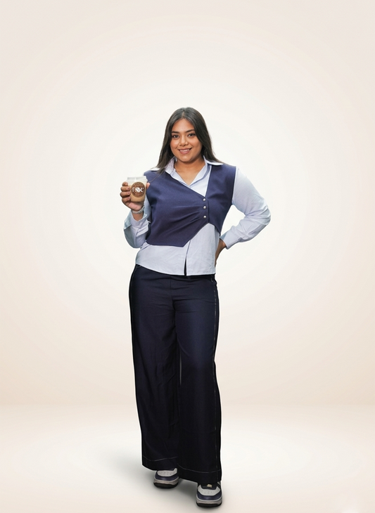 Navy Layered Chic Shirt