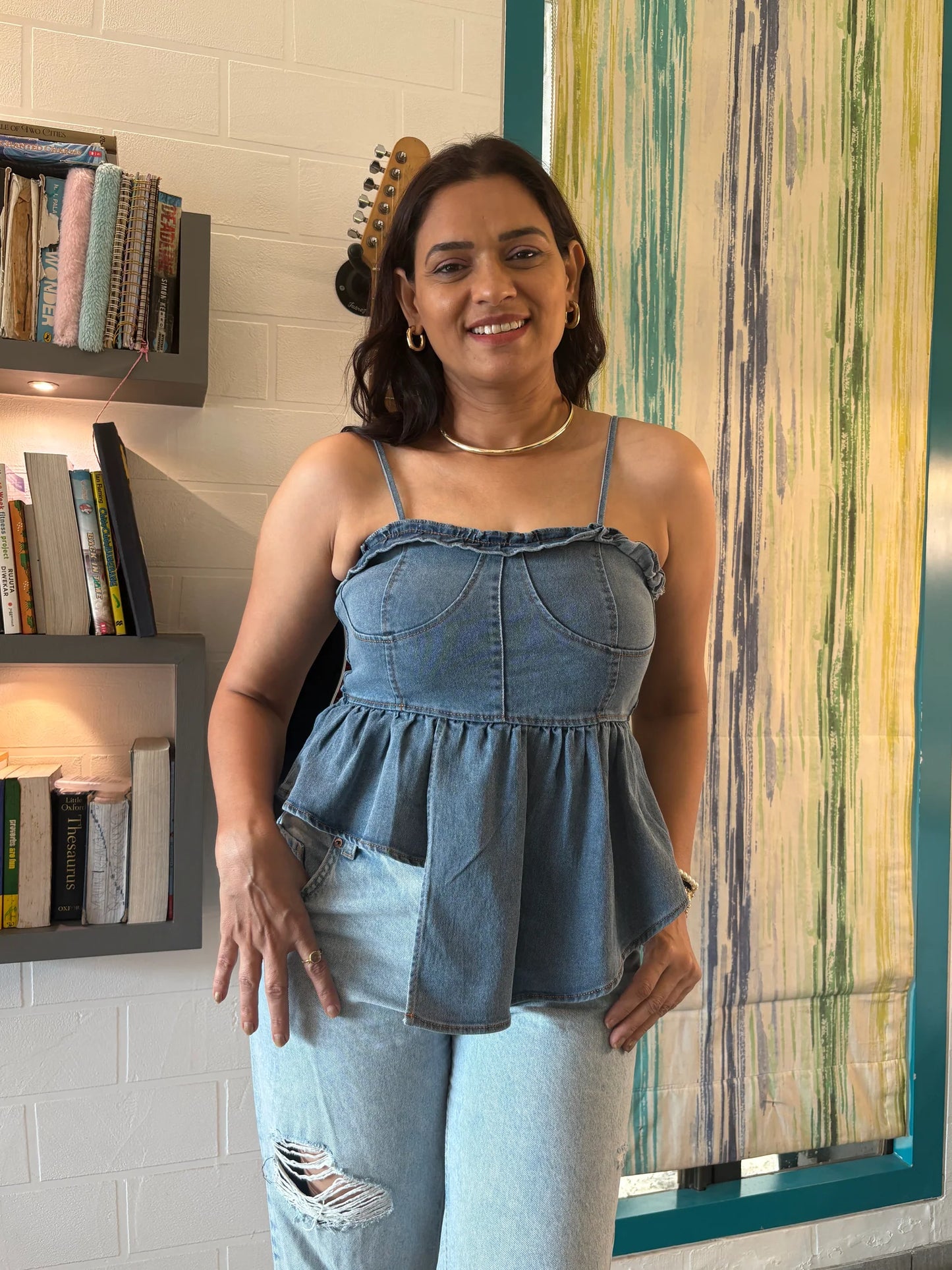 Ruffle & Raw – Denim Charm Top