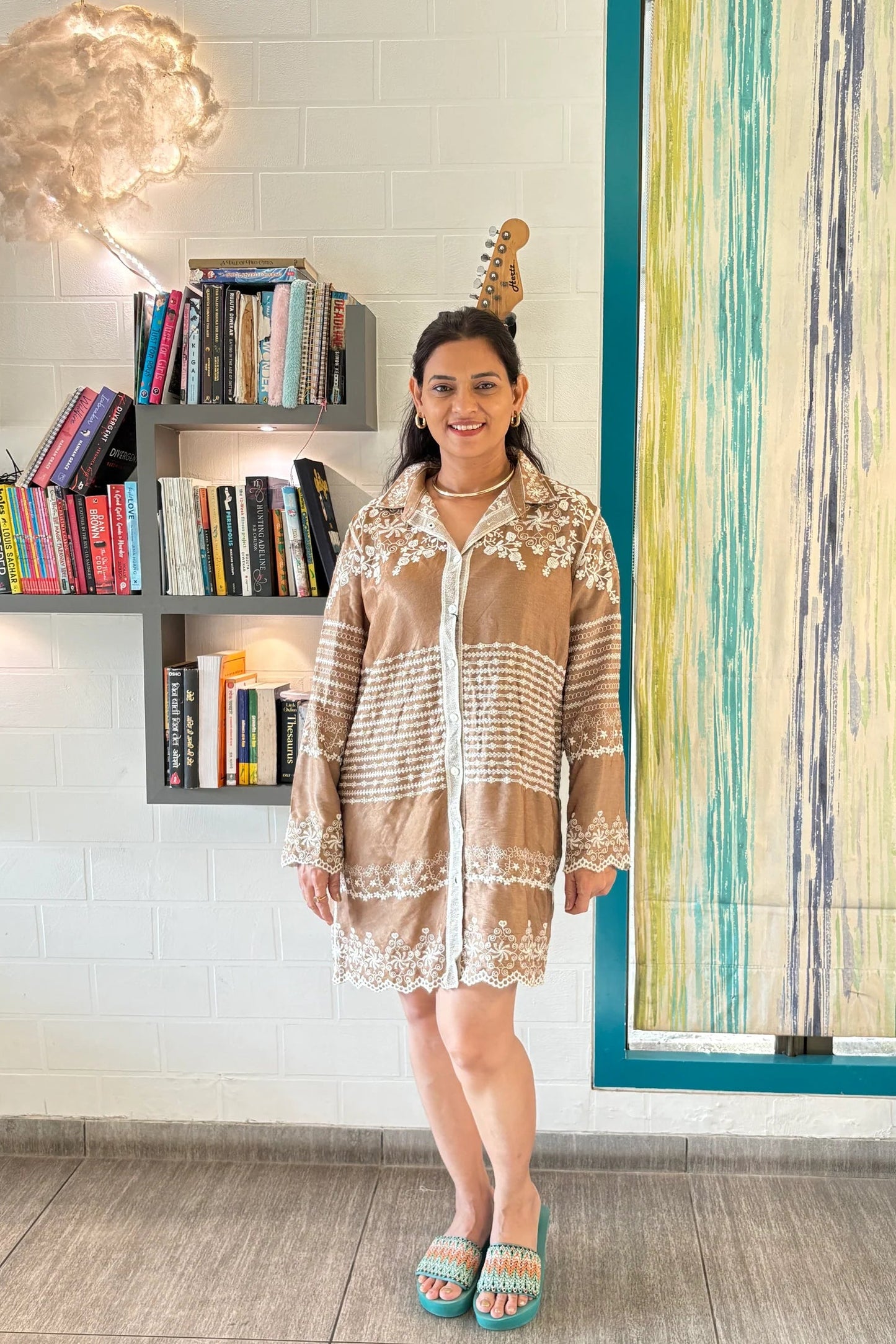 Sandy Bloom Shirt Dress