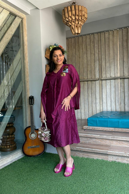 Mystic Plum Midi Dress