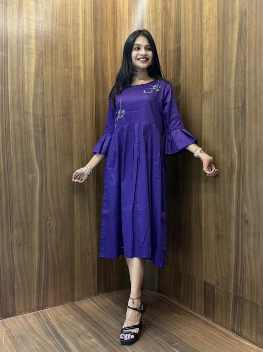 Royal Charm Purple Dress