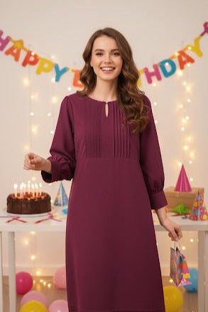 Maroon Dress