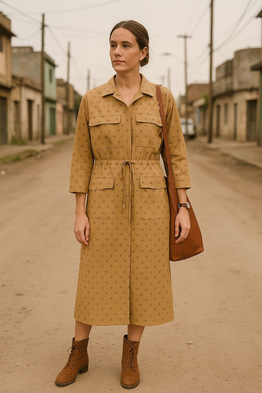 Yellow pattern dress