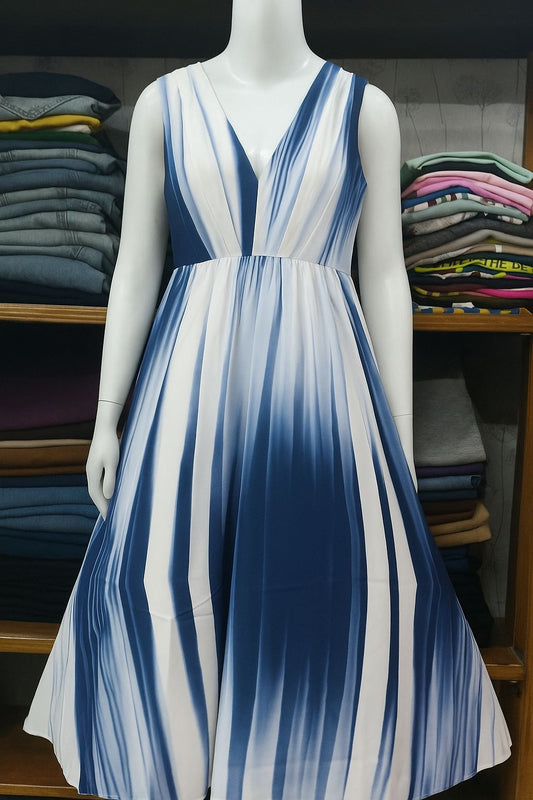 White and Blue Dress