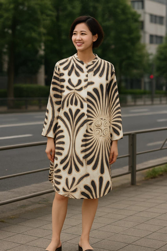 Brown Pattern Dress