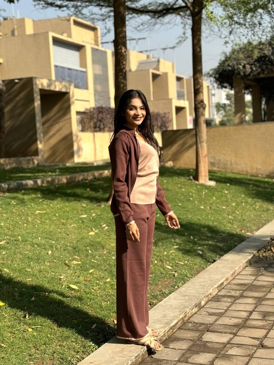 Brown Jacket Co-ord Set
