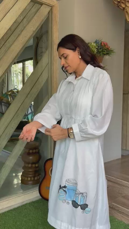City Break Pleated Shirtdress